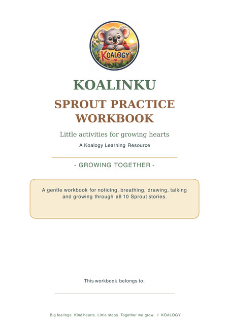 Koalinku Sprout Practice Workbook cover